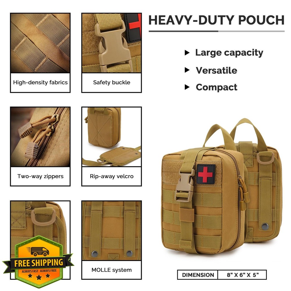 IFAK Trauma First Aid Kit Molle Pouch Survival Emergency