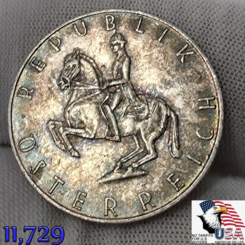 1961 AUSTRIA Silver 5 SCHILLING 5S
