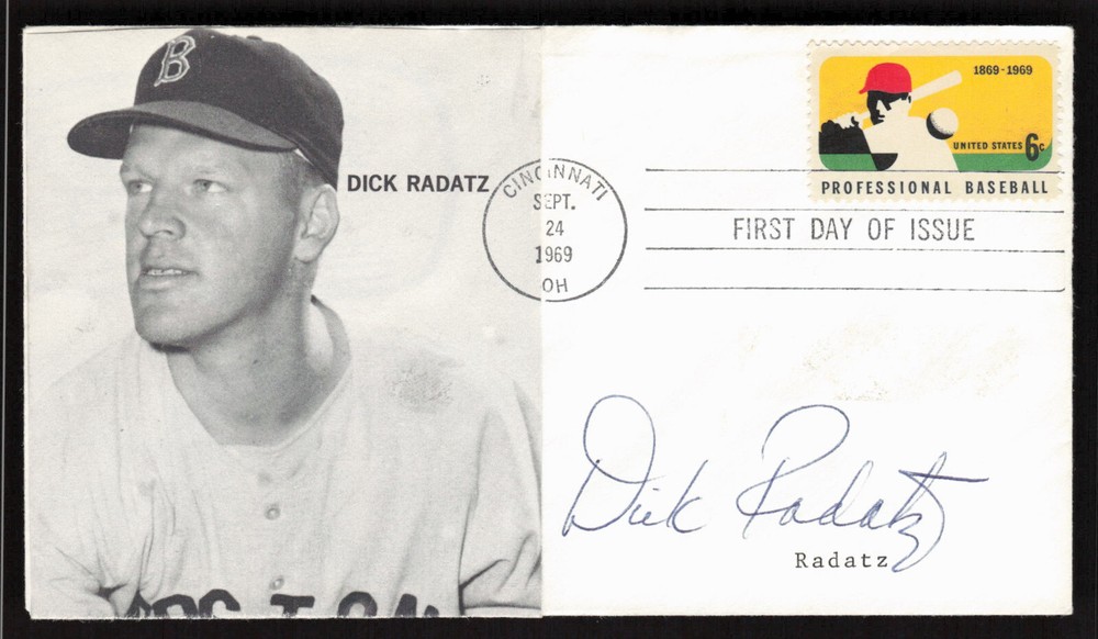 Dick Radatz Signed FDC Baseball Stamp Cachet Envelope Boston Red Sox Auto