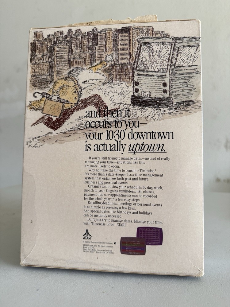 Atari Timewise Time Management Program Brochure & Diskette for Atari DX5047