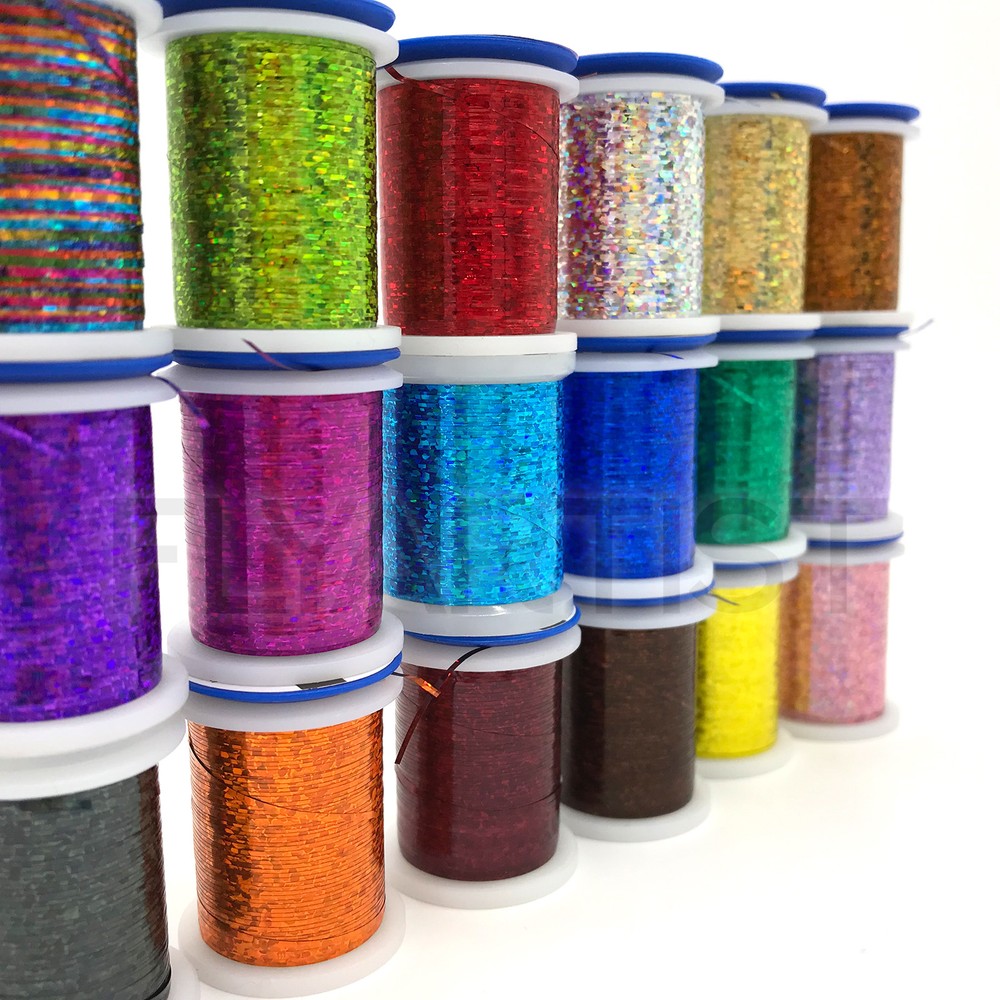 VEEVUS HOLOGRAPHIC TINSEL - Fly Tying Jig & Craft Material - Small Medium Large