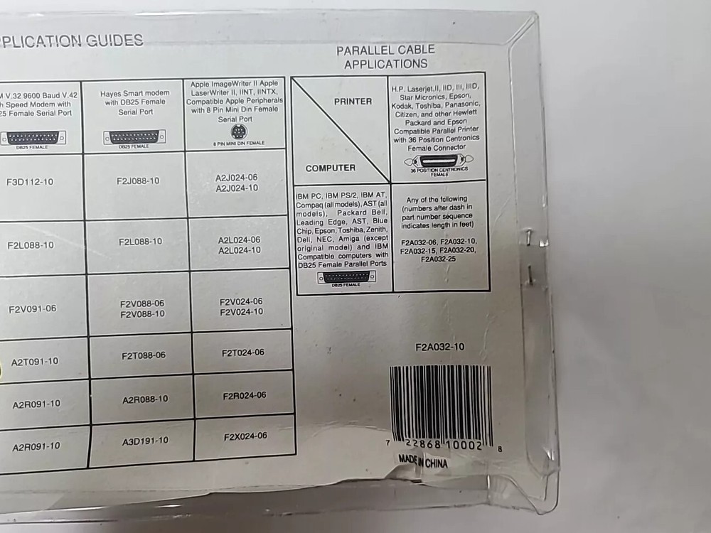 Belkin IBM Parallel Printer Cable DB25 Male/36 Male Centronics 10'