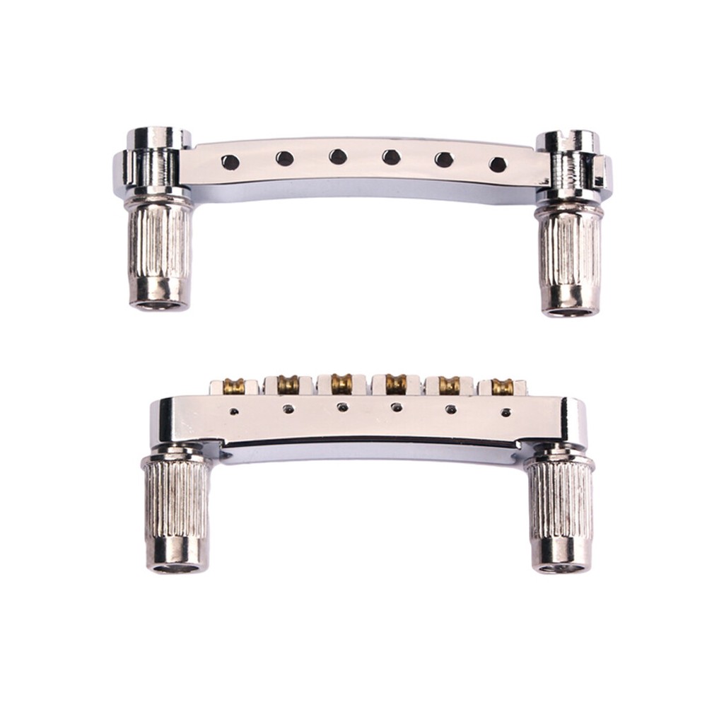 Brass Roller Saddle Guitar Bridge Tailpiece Sets for Les Paul LP SG