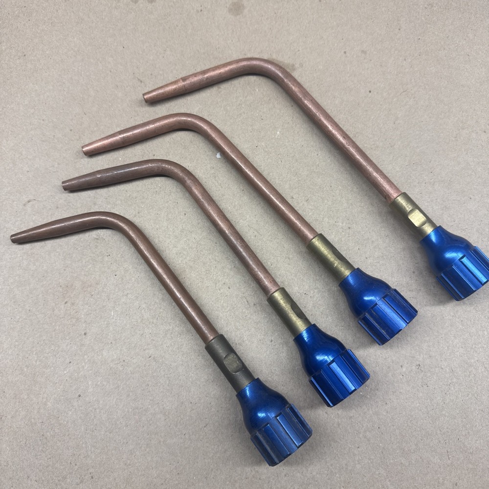 4 Marquette Super-Jet Welding Tips Oxy-Acetylene -  Blue Nut