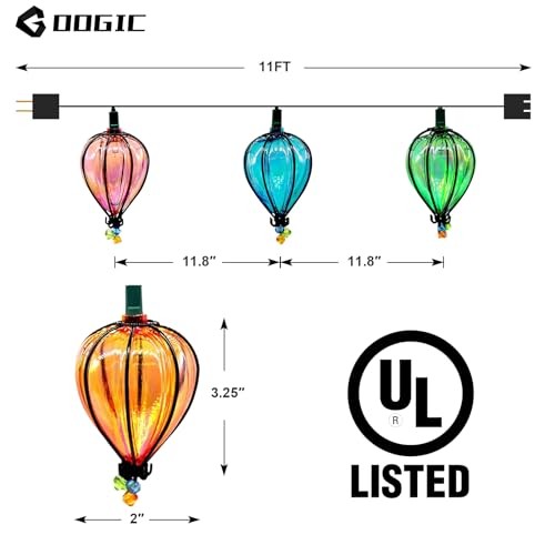11FT Multicolor String Lights with 10 Bulbs, Colored Backyard Patio 1 PC