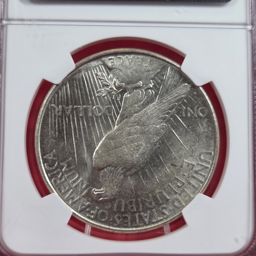 1923-D Peace Silver Dollar $1 NGC AU58