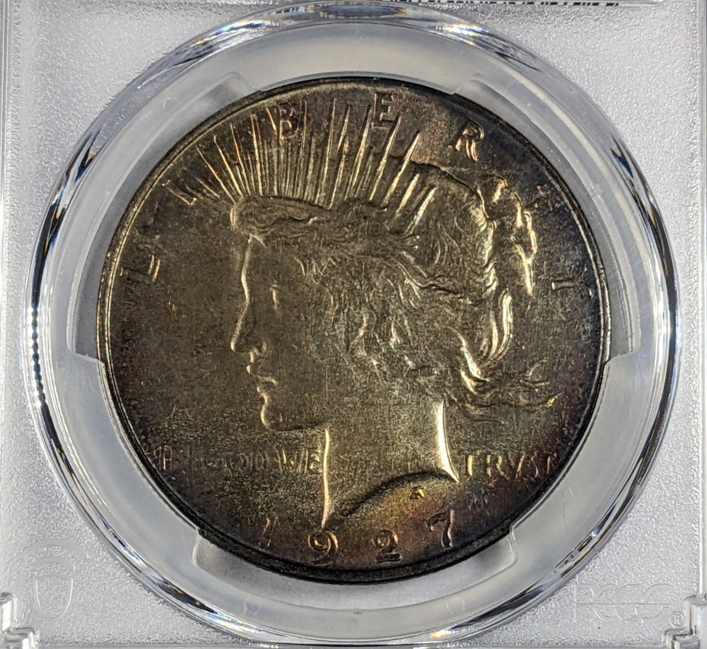 1927 D Peace Silver Dollar PCGS UNC