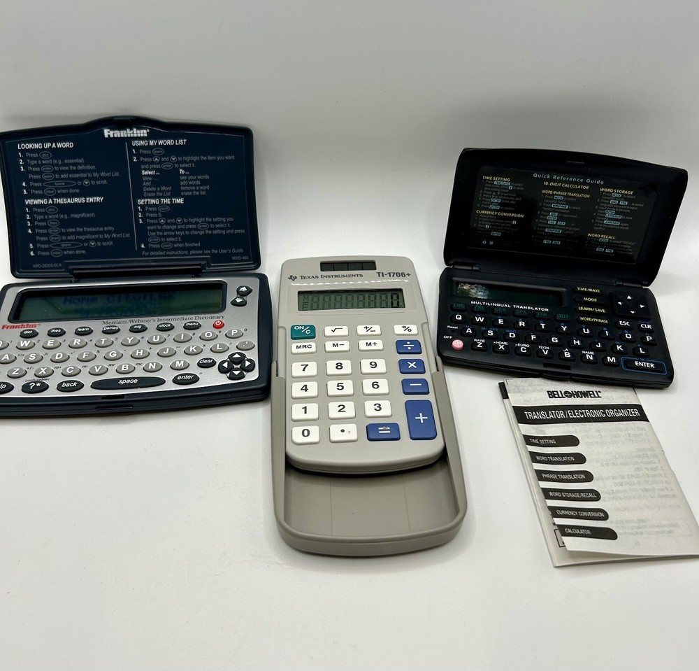 Texas Instruments, Franklin Merriam-Webster dictionary , Multilingual Translate