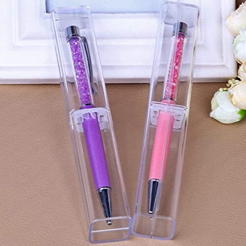 8Pcs Plastic Clear Ballpoint Pen Gift Box Pencil Boxes Empty Bulk Case