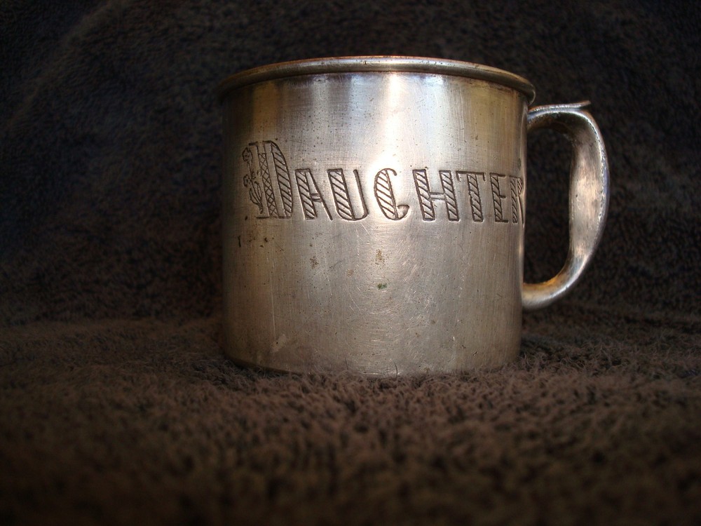 Vintage Engraved Benedict Silverplate Cup ~ Engraved DAUGHTER