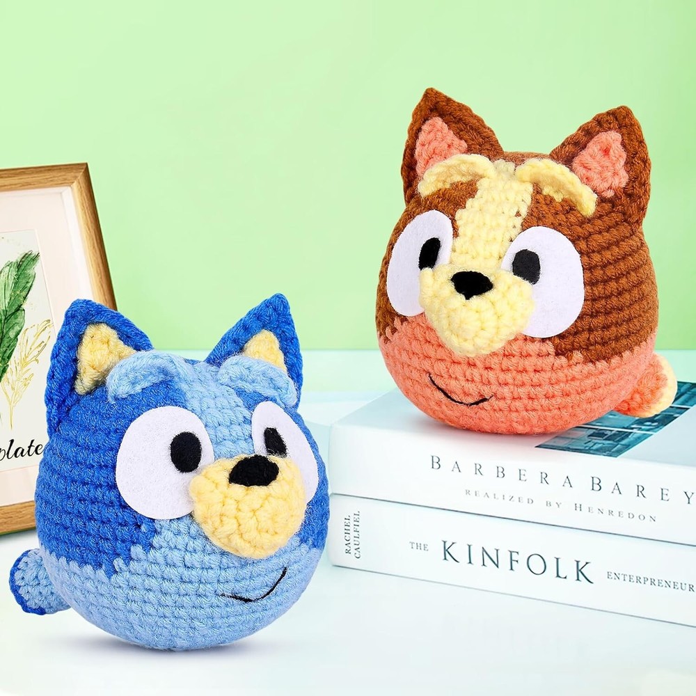 Bluey Crochet Kit for Beginners, with Step-by-Step Video Tutorials (2 Pack)