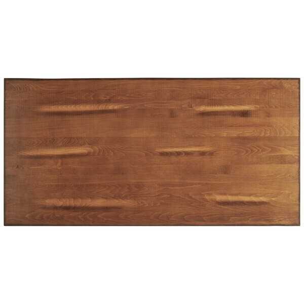 30" x 60" Rectangular Solid Wood Live Edge Restaurant Table Top in Walnut Wood
