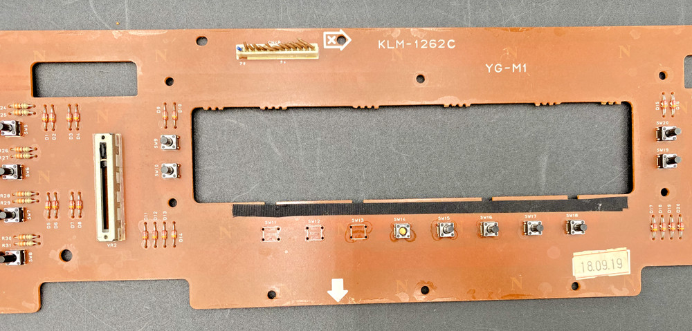 KORG KLM-1262C YG-M1 PANEL SWITCH BOARD M1 SYNTHESIZER
