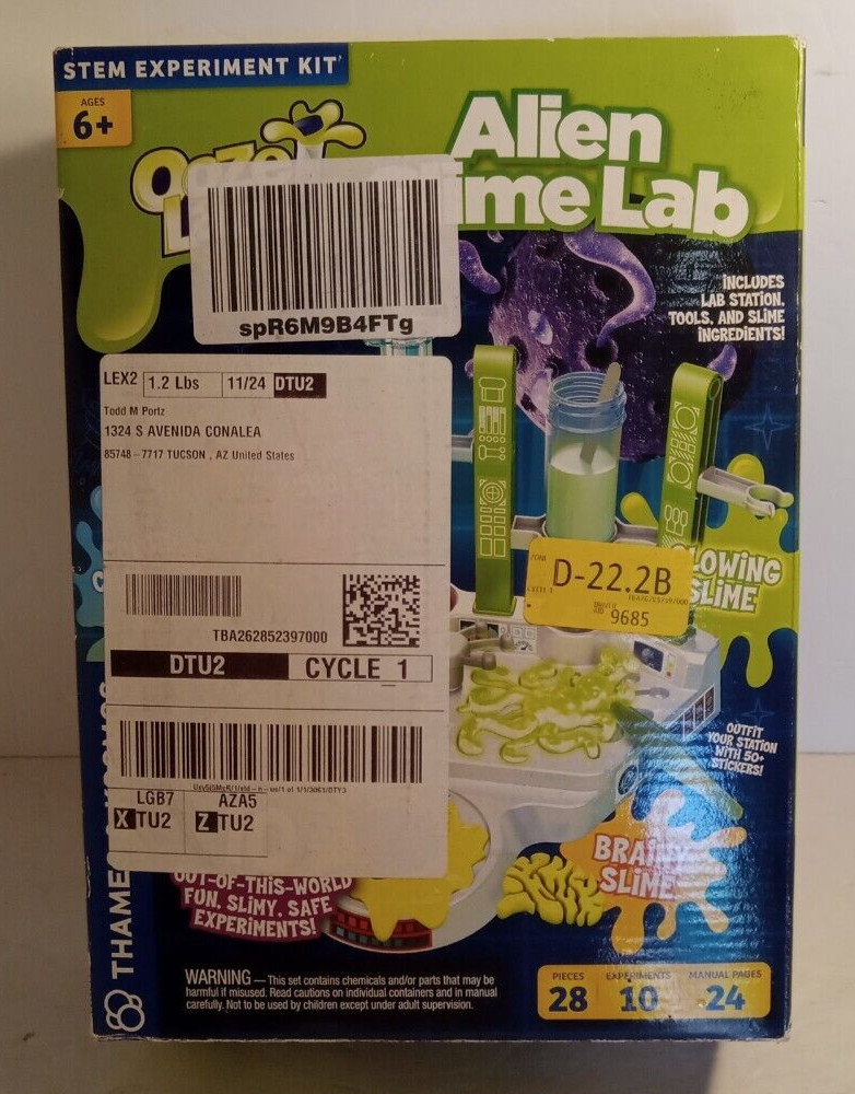 2019 Ooze Labs Alien Slime Lab Science Experiment Kit & Lab Setup Complete