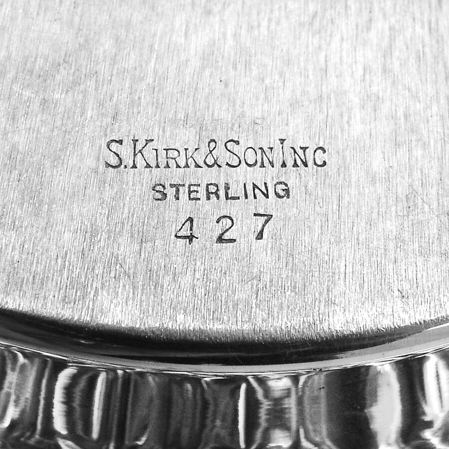Repousse Large Coaster No 427 Kirk Son Sterling Silver