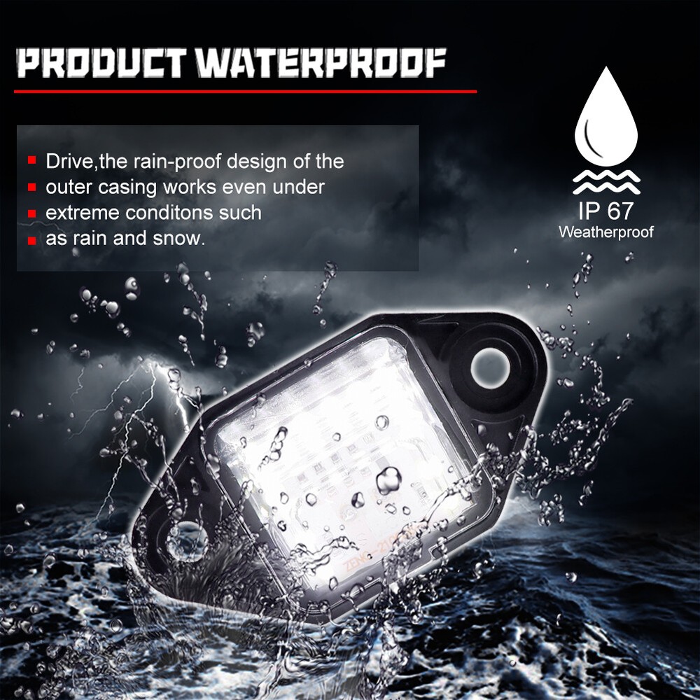 For Ford E150 E250 E350 E450 Econoline Van Bright White LED License Plate Light