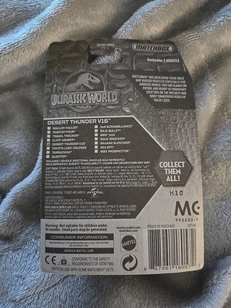 2015 Matchbox Jurassic World Desert Thunder B2