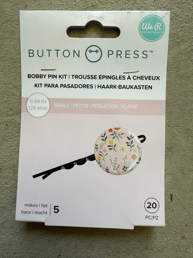 We R Memory Keepers Button Press Bobby Pin Backers-Makes 5 - 3 Pack