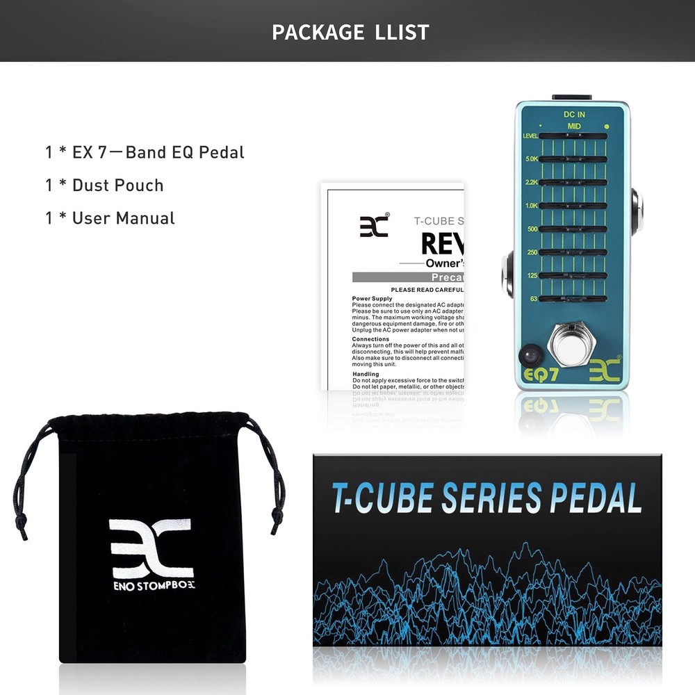 7 Band EQ Equalizer Mini Guitar Pedal