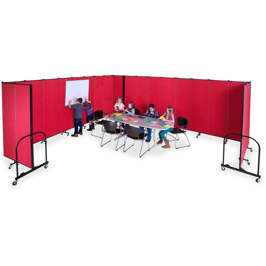 Screenflex CFSL6013DG Portable Partition 24.1ft 72in Stone