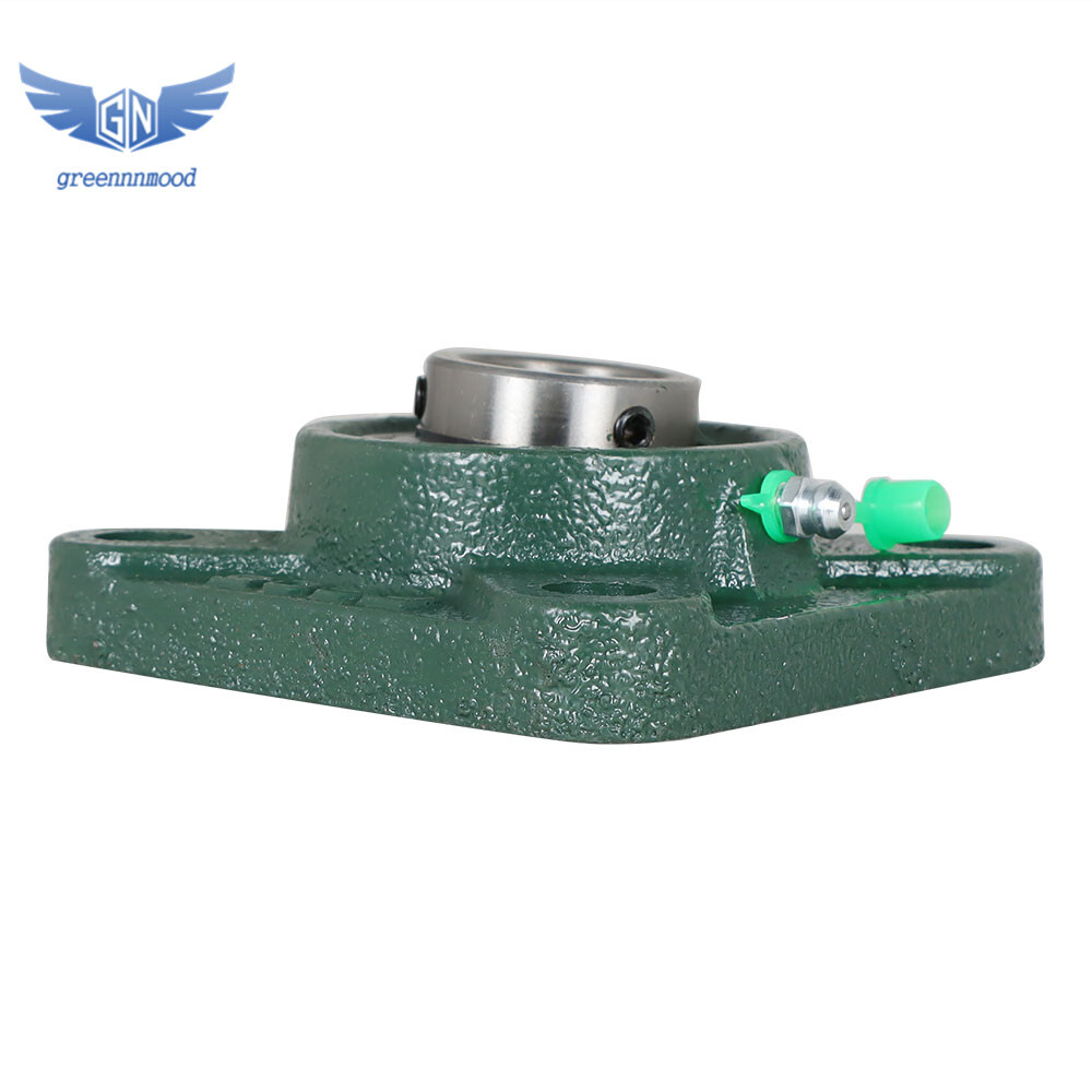 2 Piece UCF205-16 Solid Base Pillow Block Flange Mounted Bearing 1" Bore 4 Bolt
