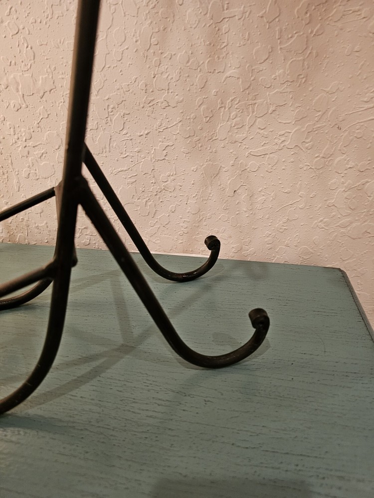 Vintage Black Iron Display Easel, 17.5" Tall, Scroll Design-2 Available