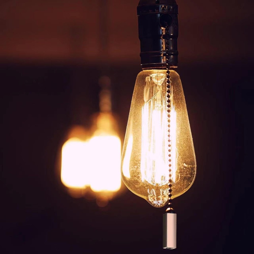 2 Pack Pull Chain String Extension with Connector for Ceiling Fan Silver