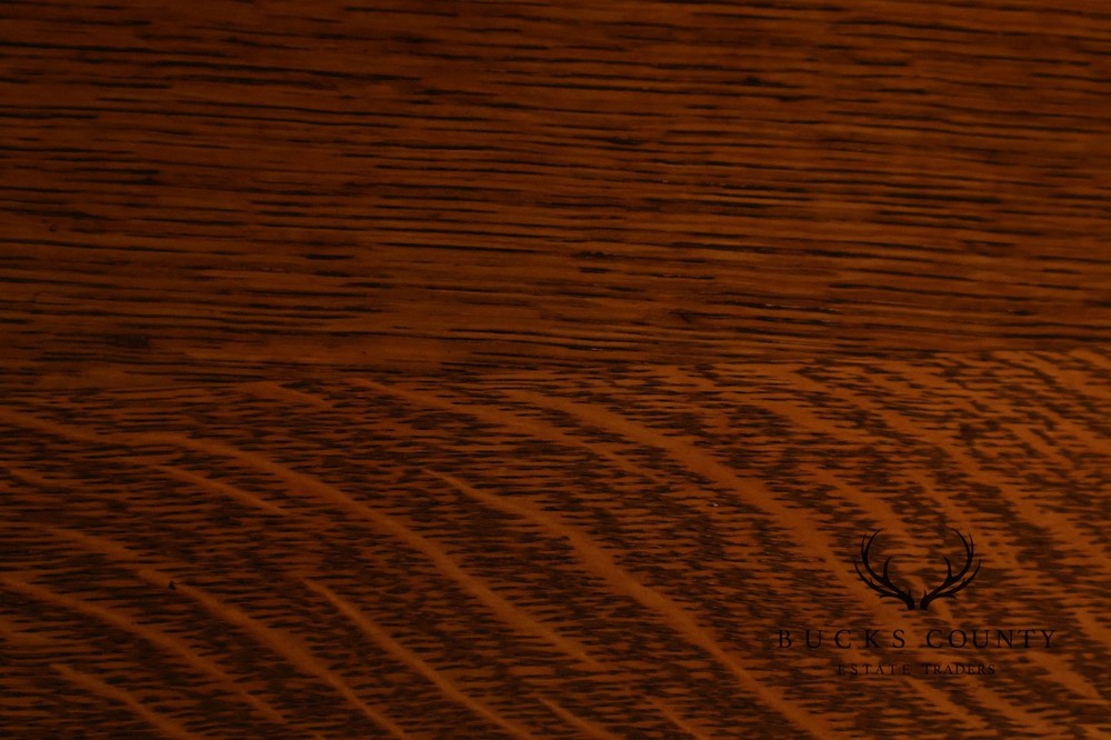 Oak Roll Top Desk With Carved 'Reading Hardware Co." Crest Panel