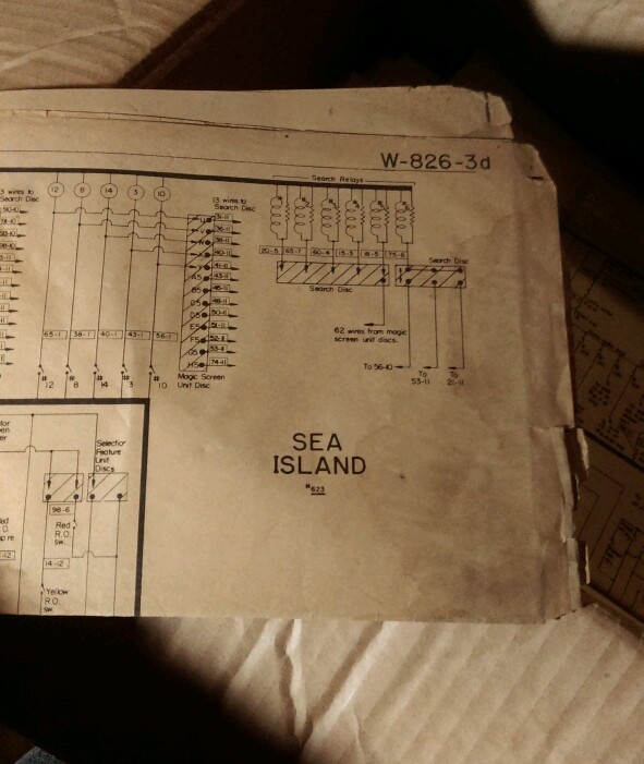 Sea Island 1959  Bingo Schematic Bally ORIGINAL