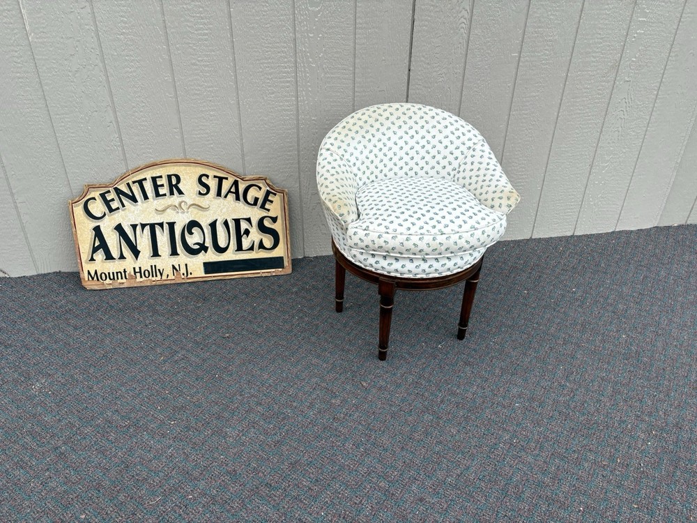 67326 Hepplewhite SWIVEL Vanity Bench Stool Ottoman