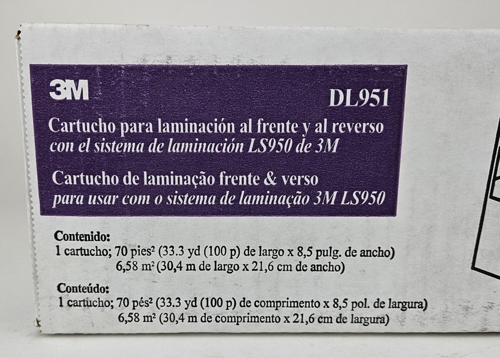 3M DL951 Dual Front & Back Lamination Refill Cartridge for Machine PKGDSTRS