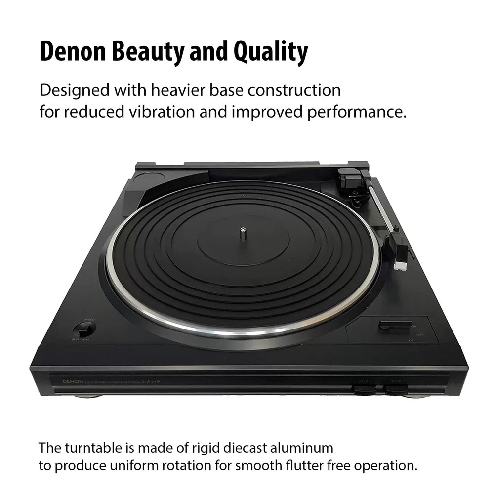 Denon DP-29F Fully Automatic Analog Turntable with Phono EQ Black
