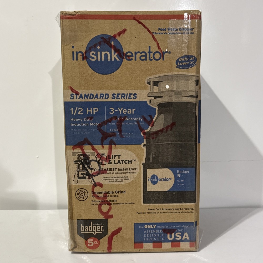 InSinkErator Badger 5XL Continuous feed 1/2-HP  Non-corded Garbage Disposal