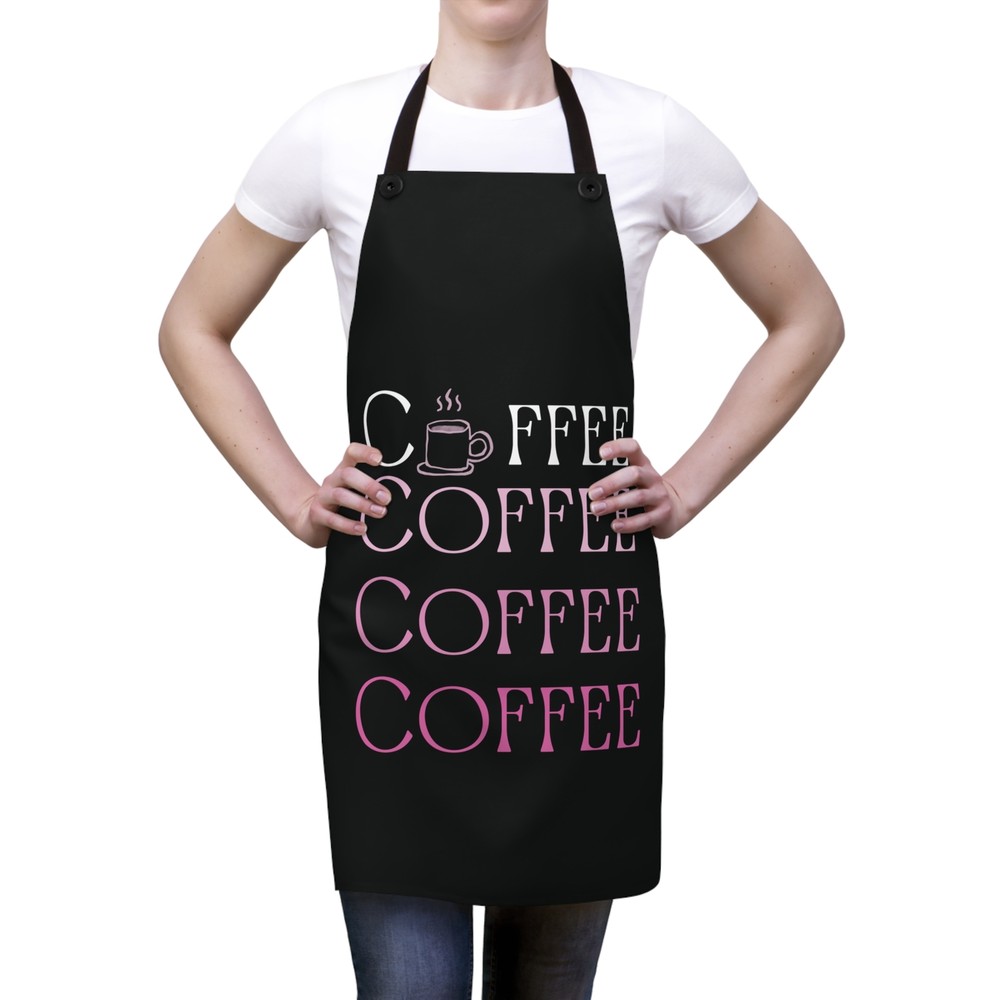 Coffee Apron Pink Font Black style