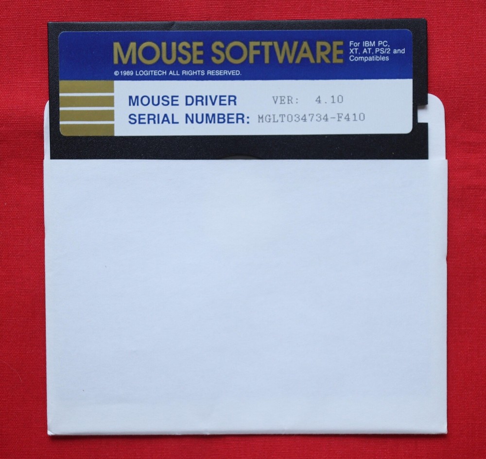LOGITECH MOUSE DRIVER SOFTWARE V 4.10, FOR IBM XT AT PS/2 COMPUTERS