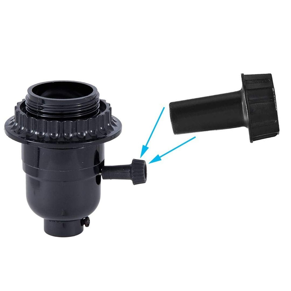 6 Pack On/Off Replacement Light Lamp Turn Switch Knobs, Black