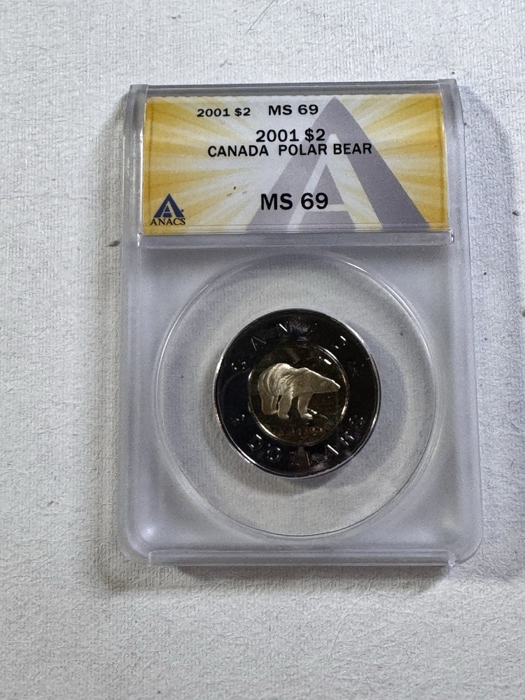 2001 Canada $2 Toonie Graded MS 69 by ANACS