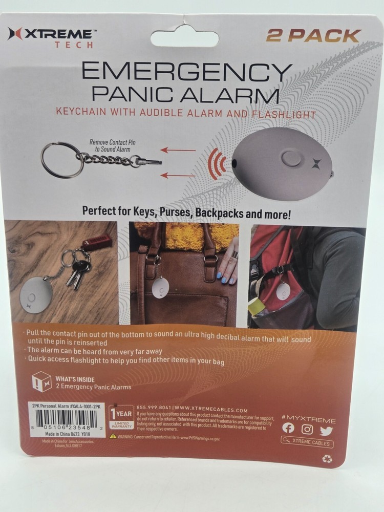 XTREMETECH 140dB Personal Alarm Keychain**39