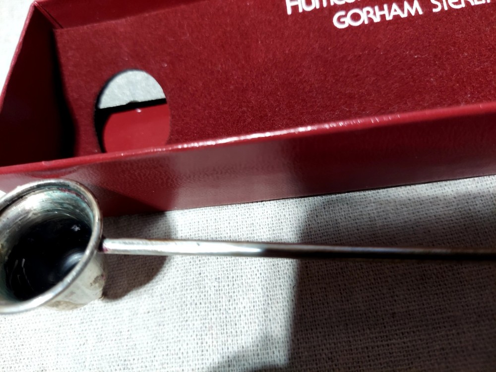 Hurricane GORHAM Candle Snuffer Sterling Silver Black Handle