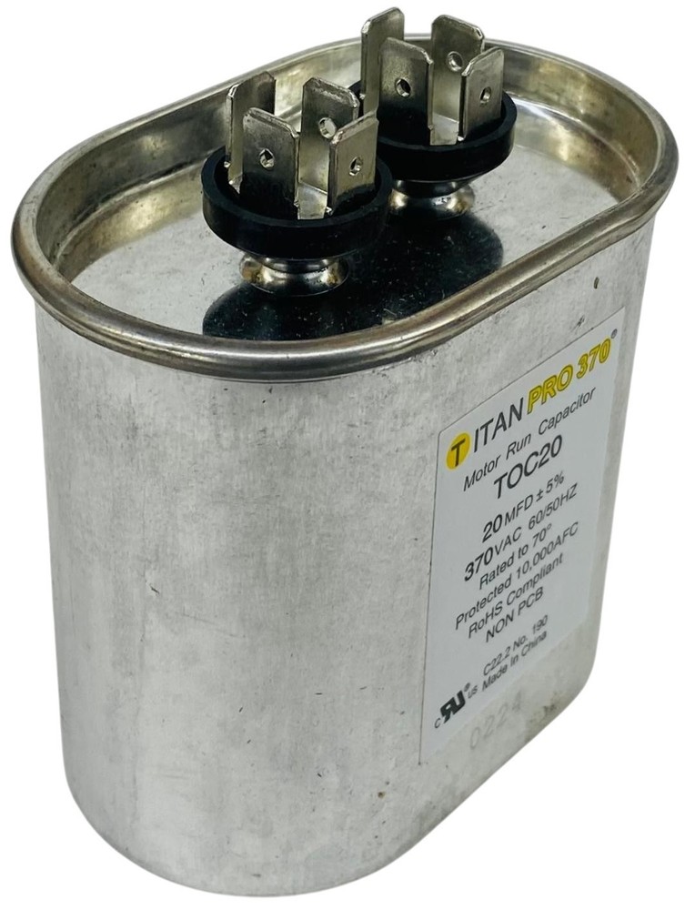 Packard® Titan Pro Motor Run Capacitor | Oval | 20 MFD | 370V | Part TOC20