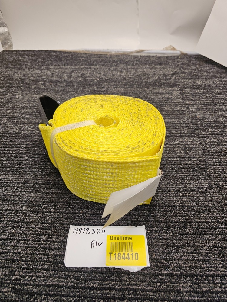 DC Cargo 430YWSFH 4-In x 30' Mall Winch Cargo Strap Flat Hook