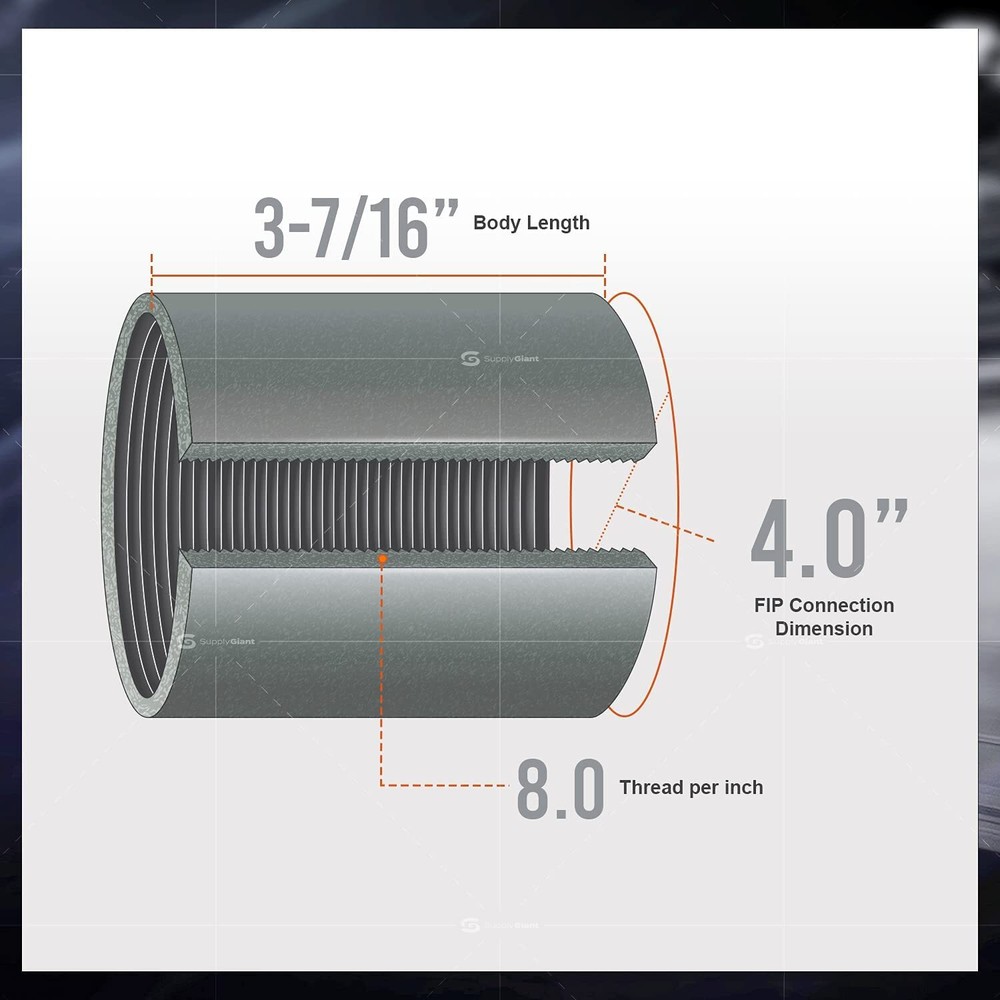 4" Straight Merchant Steel Coupling With Galvanized Coating