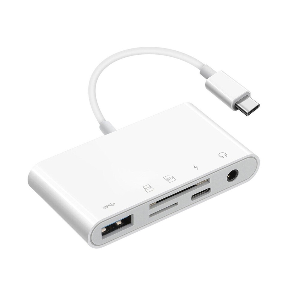 5-IN-1 USB-C/Type C Memory Card Reader Hub Adapter for Micro SD SDXC CF SDHC