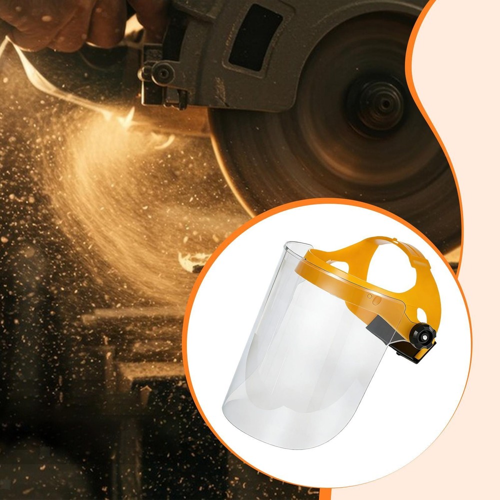 Face Shield Mask Full Face Guard Adjustable Headgear Multipurpose Protector for