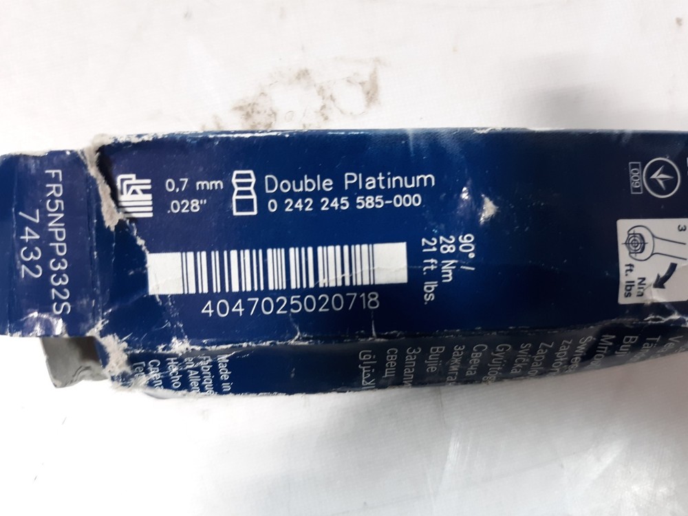 Bosch FR5NP332S Double Platinum Spark Plugs (4-Pack)