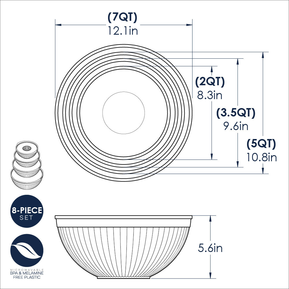Nordic Ware 8- Piece Covered Bowl Set