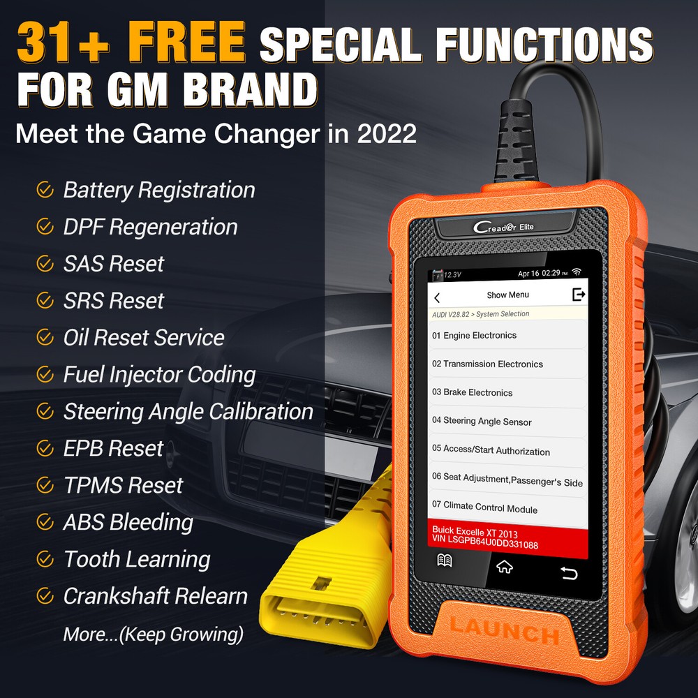 LAUNCH X431 Elite for GM Bidirectional Diagnostic Tool OBD2 Scanner Code Reader