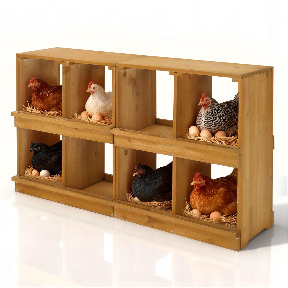 Nesting Boxes for Chickens, Wooden Chicken Nesting Box, Laying Eggs Nest Box