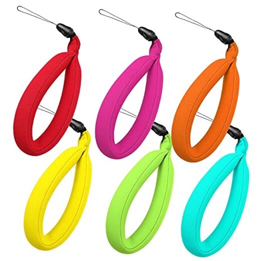 Weewooday 6 Pcs Waterproof Camera Float Strap, Universal Floating Wristband