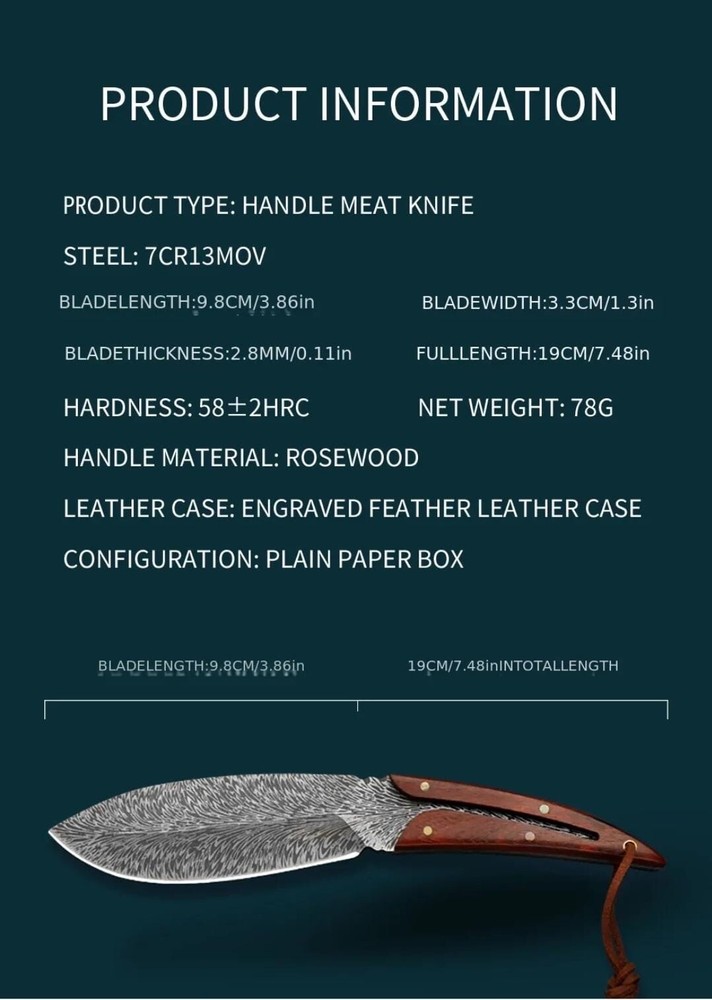 Hangfu Hunting Knife With Sheath